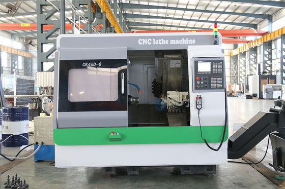Y 축과 ｃ 축과 CK46D-8 4 주축  터닝센터는 침대 CNC 선반 기계를 기울입니다